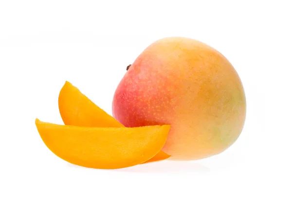 Slice Mango Isolated White Background — Stockfoto