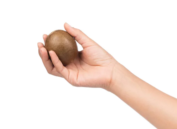 Mano Celebración Arhat Fruta Aislado Sobre Fondo Blanco — Foto de Stock