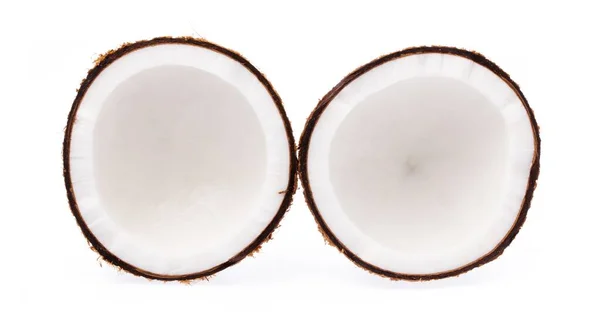 Vecchio Marrone Biologico Cocco Frutta Copra Spezzata Pezzi Accatastati Sfondo — Foto Stock