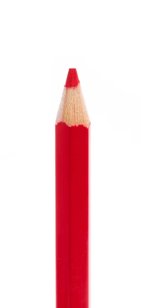 Crayon Rouge Isolé Sur Fond Blanc — Photo