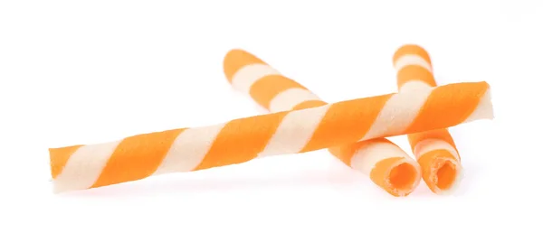 白を基調としたオレンジが充填されたストリップウェーハロール — ストック写真