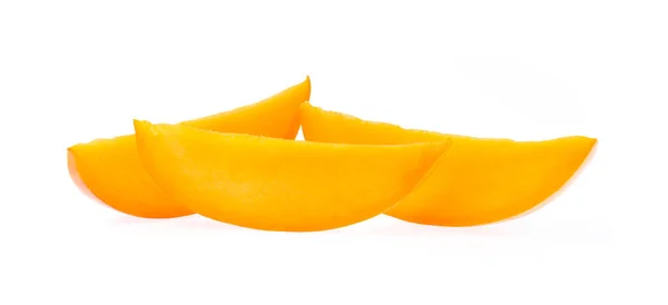 Slice Mango Isolated White Background — 图库照片