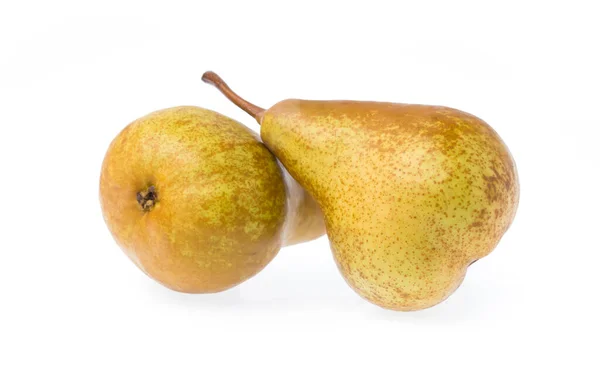 Pêras Castanhas Isoladas Sobre Fundo Branco — Fotografia de Stock