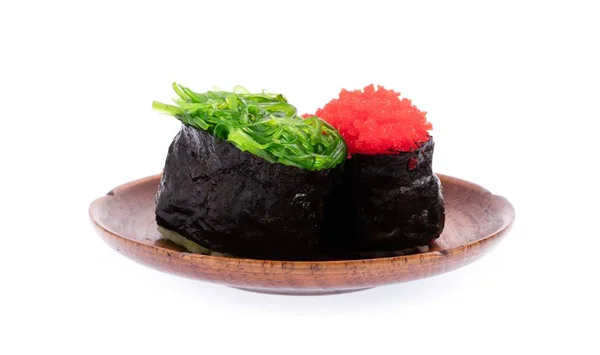 Sushi Kawałki Danie Izolowane Białym Tle — Zdjęcie stockowe