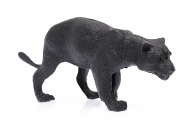 beyaz arka planda izole edilmiş plastik kaplan