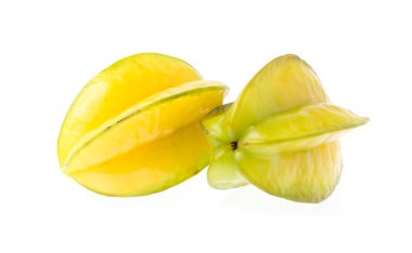 fresh carambola isolated on white background