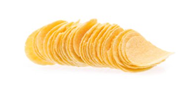 Patates cipsi beyaz arkaplanda izole