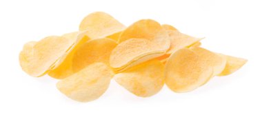 Patates cipsi beyaz arkaplanda izole