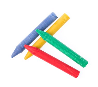 Beyaz Arkaplanda Renkli Boya Kalemi İzole Edildi