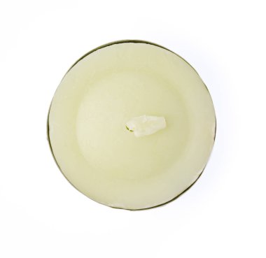 Beyaz arka plan üzerinde izole yeşil mum