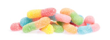 Jelly candies isolated on a white background clipart