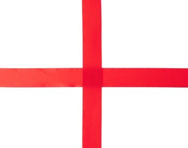 kırmızı kurdele beyaz arkaplanda izole edildi. 