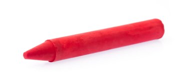 Beyaz Arkaplanda Kırmızı Boya Kalemi İzole Edildi