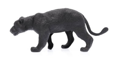 beyaz arka planda izole edilmiş plastik kaplan