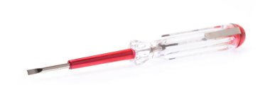 Tornavida kırmızısı Beyaz Arkaplanda izole edildi.