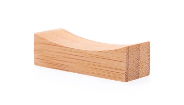 Holz Untertasse Für Essstäbchen Isoliert Auf Weißem Hintergrund — Stockfoto