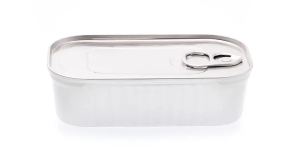 アルミニウム 白地に隔離された缶詰 — ストック写真