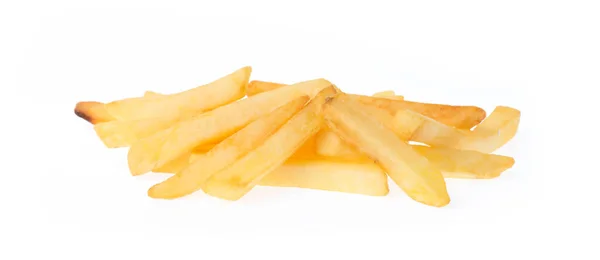 Montón Papas Fritas Apetitosas Aisladas Sobre Fondo Blanco —  Fotos de Stock