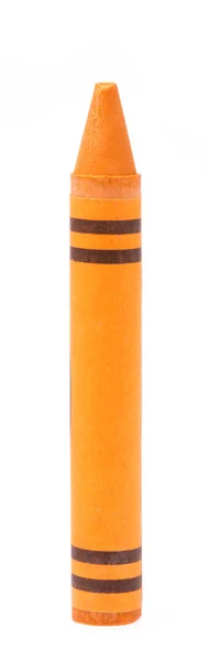 白色背景上孤立的橙色蜡笔 — 图库照片