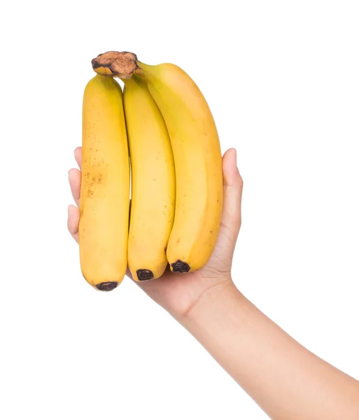 Hand Holding Banana Isolated White Background — Stock Photo, Image