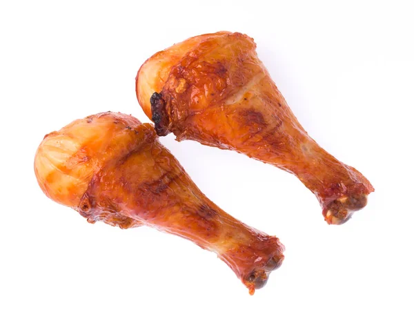 Roasted Chicken Leg Isolated White Background — Stock Photo, Image