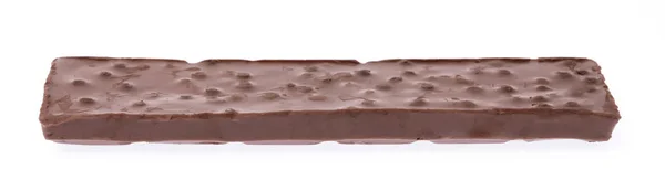 Schokolade Mit Mandeln Isoliert Auf Weißem Hintergrund — Stockfoto
