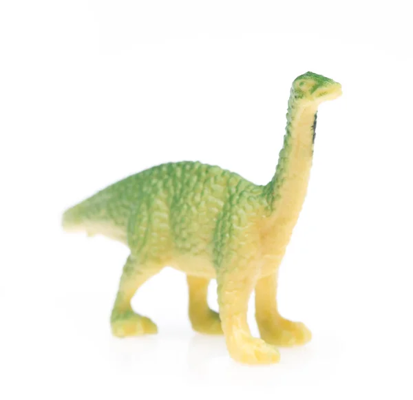 Apatosaurus Hecho Plástico Dinosaurio Juguete Aislado Sobre Fondo Blanco —  Fotos de Stock