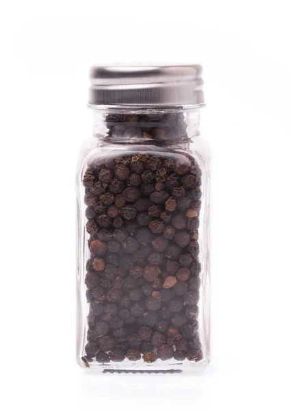 Bottle Black Pepper Isolated White Background — Stock Photo, Image