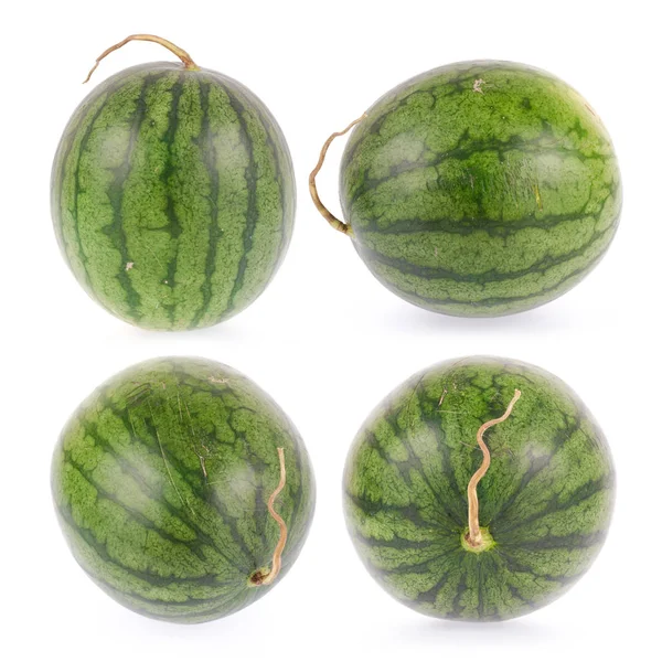 Wassermelone Sammlung Isoliert Auf Weißem Hintergrund — Stockfoto