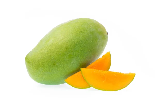 Slice Mango Isolated White Background — ストック写真