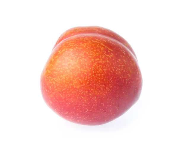 Mogen Rubin Plommon Frukt Isolerad Vit Bakgrund — Stockfoto