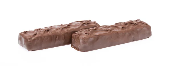 Galletas Bañadas Chocolate Aisladas Sobre Fondo Blanco —  Fotos de Stock