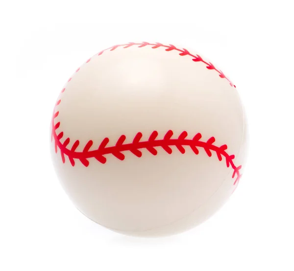 Baseball Bianco Isolato Sfondo Bianco — Foto Stock