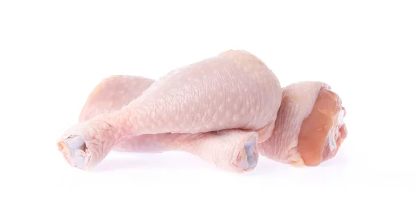 Carne Crua Frango Isolada Sobre Fundo Branco — Fotografia de Stock