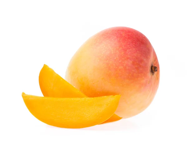 Slice Mango Isolated White Background — ストック写真