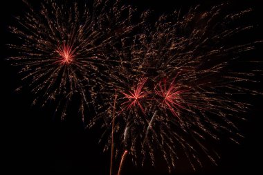 Geceleri patlayan havai fişeklerin güzelliği. Bir kutlamayı temsil ediyor.