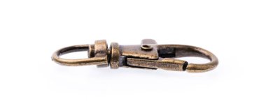 Metal karabina beyaz arkaplanda izole edildi