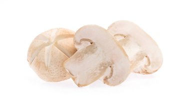 Şampiyon Mantarı Dilimi beyaz arkaplanda izole edildi