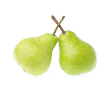 yeşil armutlar beyaz arkaplanda izole