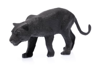 beyaz arka planda izole edilmiş plastik kaplan