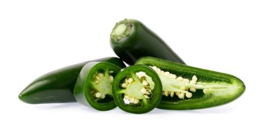 dilim biber beyaz bir arka plan üzerinde izole