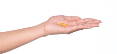 El hapları beyaz arka planda izole edildi