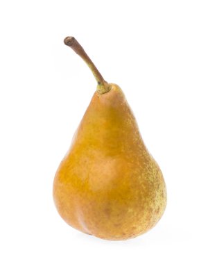 Beyaz arka plan üzerinde izole kahverengi armut