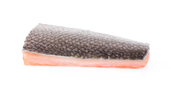 Lachssteak Roter Fisch Isoliert Auf Weißem Hintergrund — Stockfoto