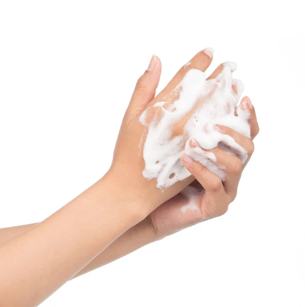 Lavar Mãos Isolado Sobre Fundo Branco — Fotografia de Stock