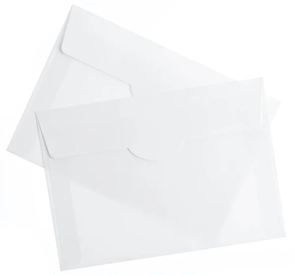 Envelope Isolado Sobre Fundo Branco — Fotografia de Stock