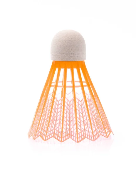 Badminton Colored Plastic Shuttlecock Isolated White Background — Stock Photo, Image