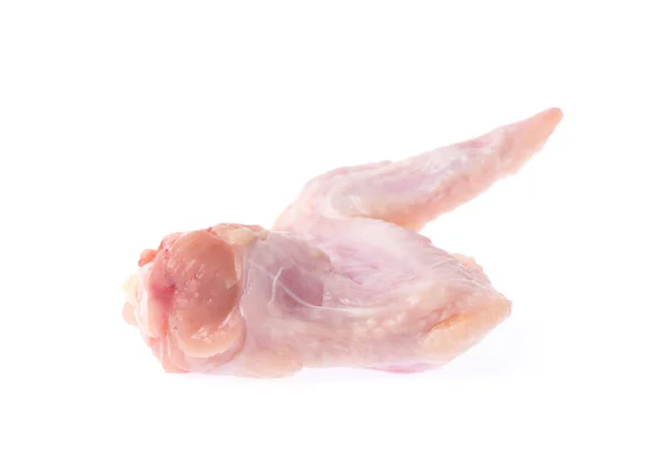 Raw Kyckling Vingar Kött Isolerad Vit Bakgrund — Stockfoto