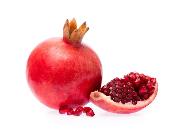 Slice Pomegranate Isolated White Background — Stock Photo, Image