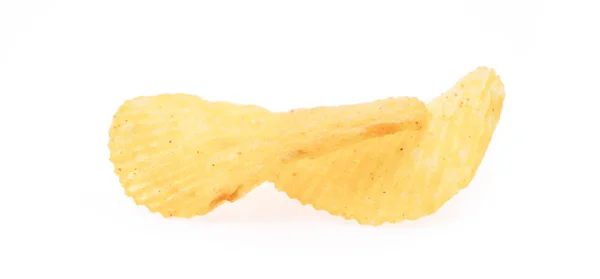 Potatis Chips Isolerad Vit Bakgrund — Stockfoto